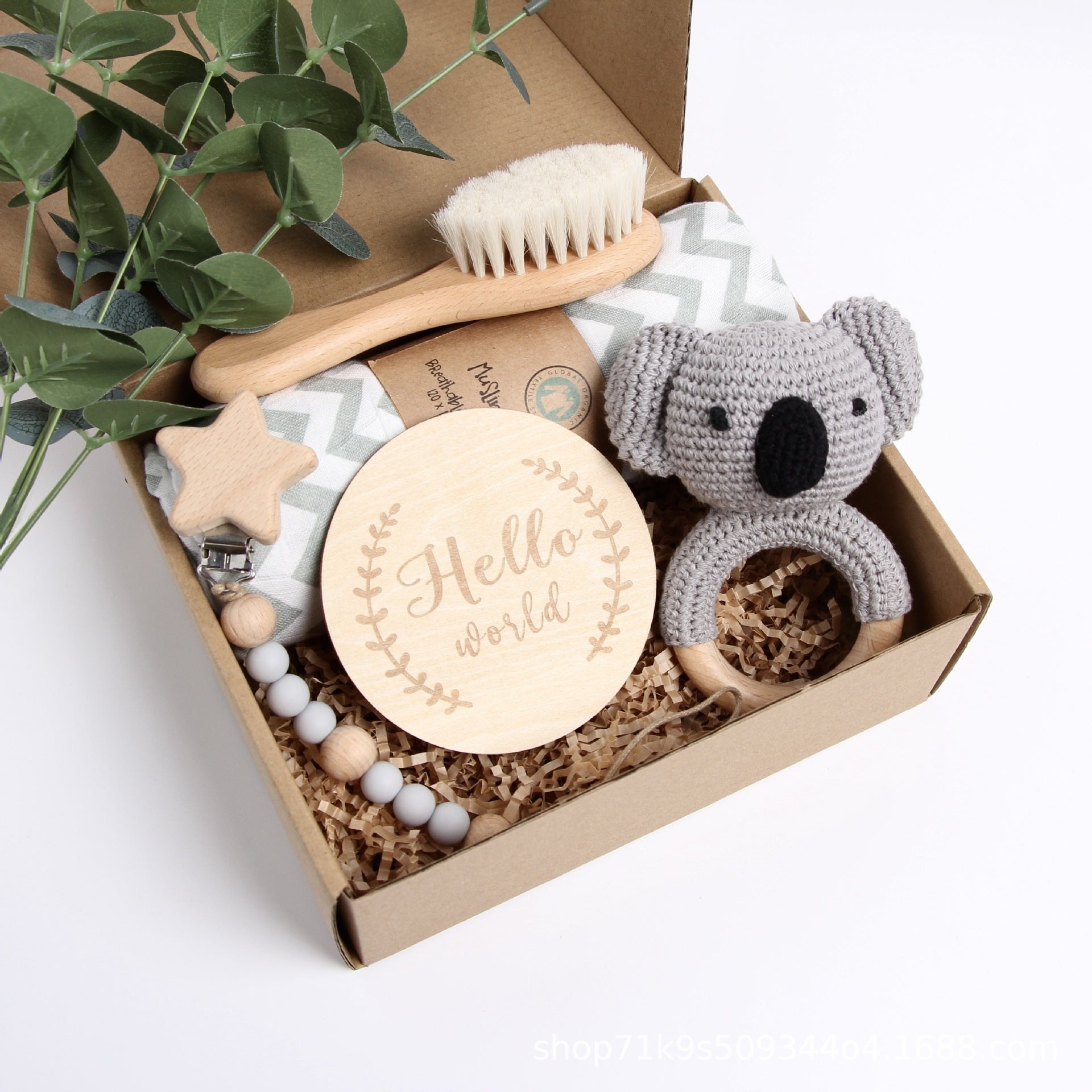 Christmas Reindeer Baby Baby Shower Gift Set Wooden Panda Toy