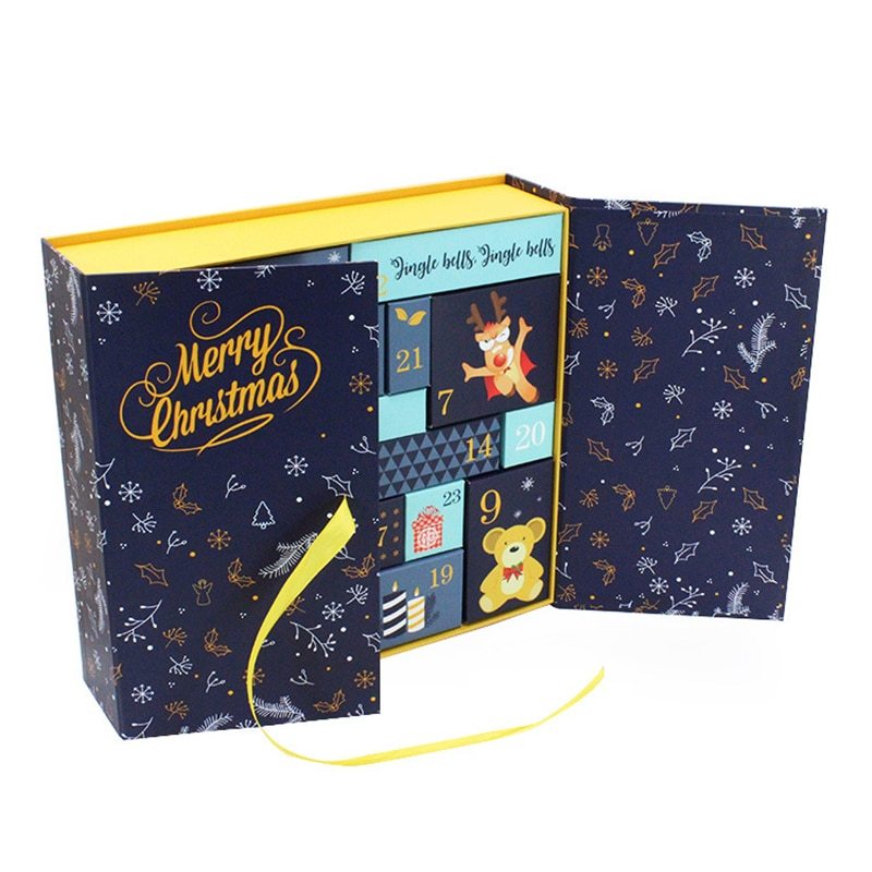 Christmas countdown calendar gift box