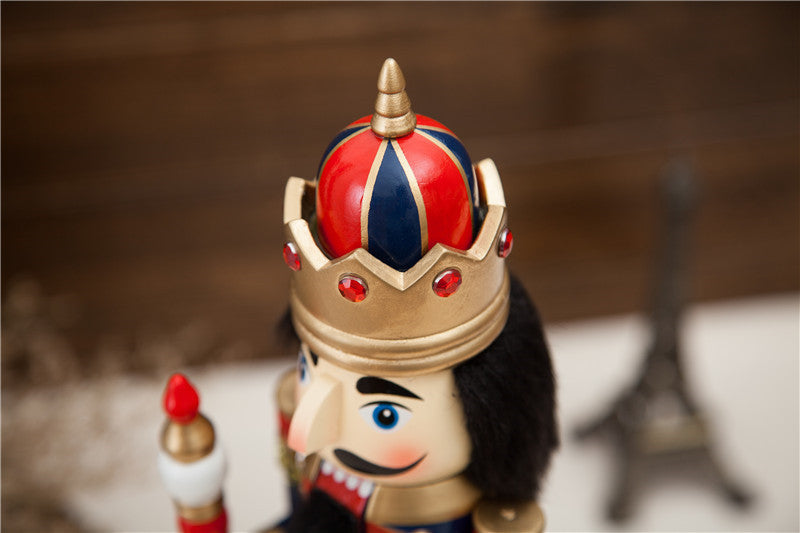 Wooden Crafts 38CM Christmas Gift Walnut Clip Soldier Puppet Christmas Gift Ornaments Foreign Trade