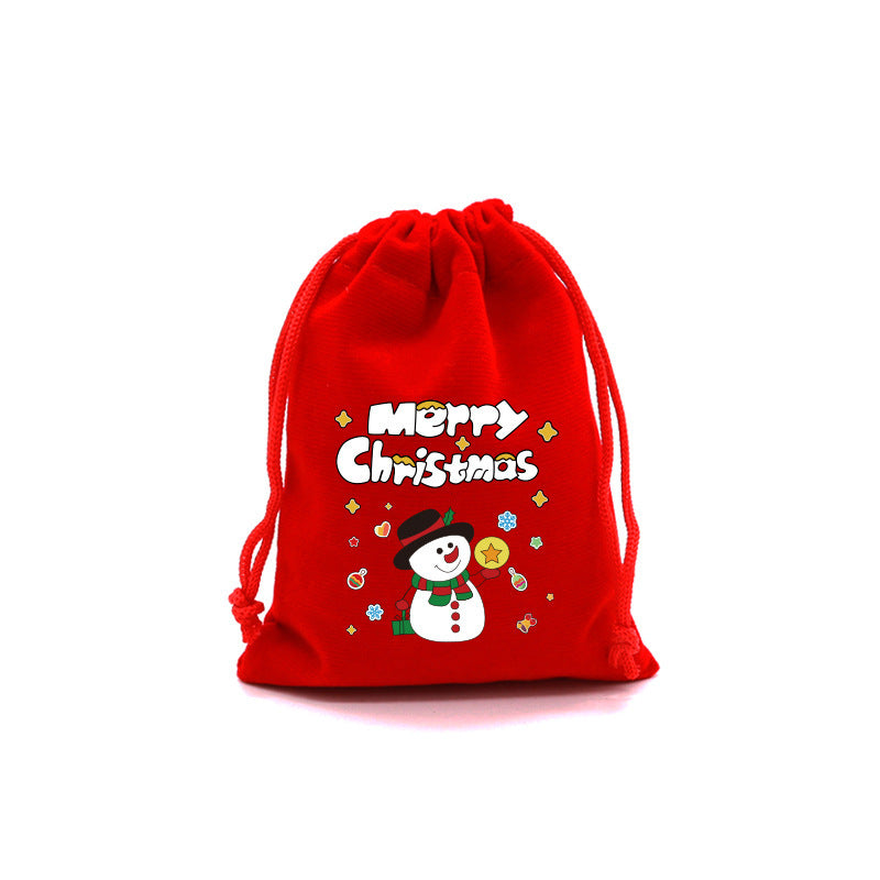Cartoon Christmas English Pattern Gift Bag