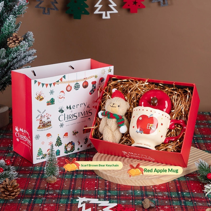 Christmas Bear and Apple Gift Box