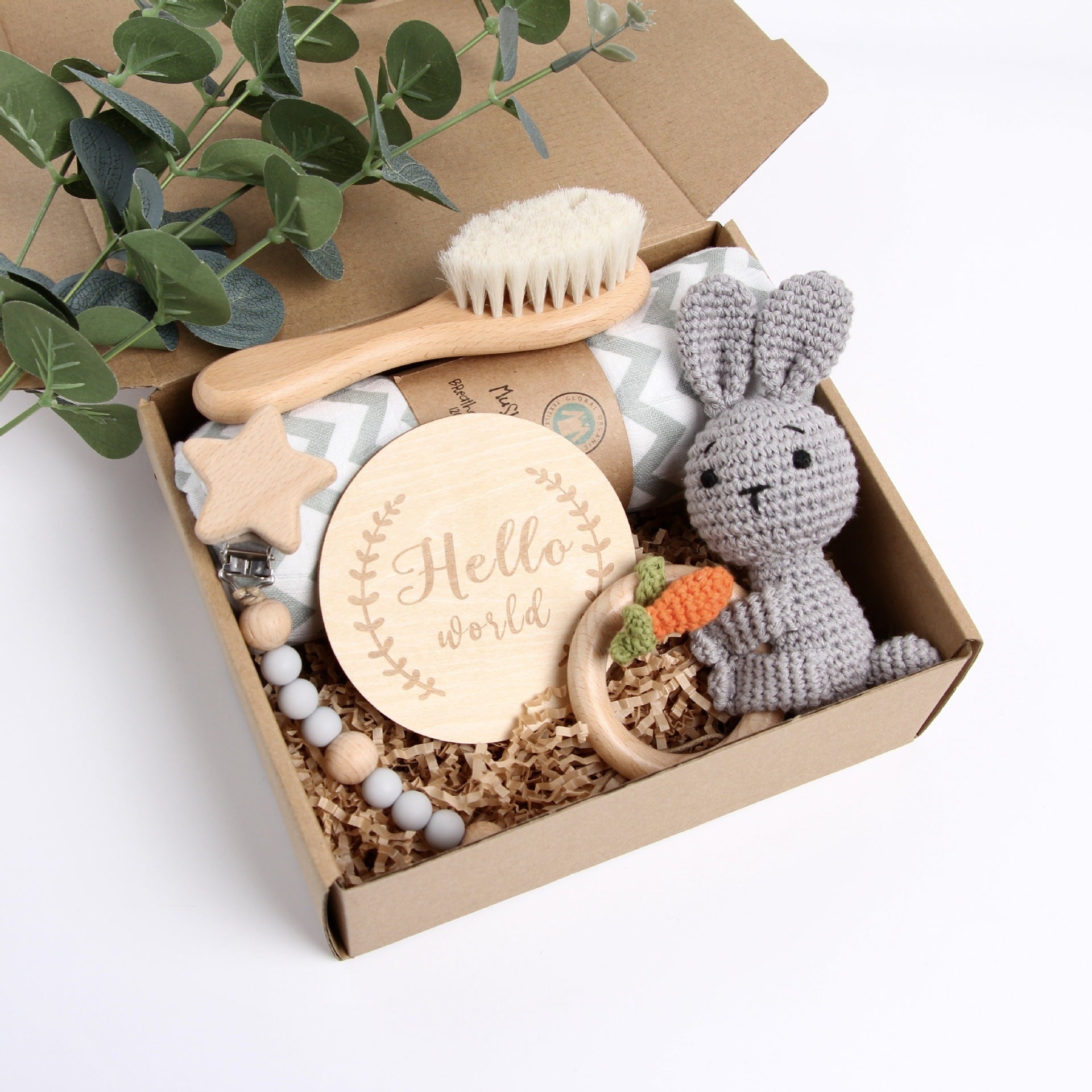 Christmas Reindeer Baby Baby Shower Gift Set Wooden Panda Toy