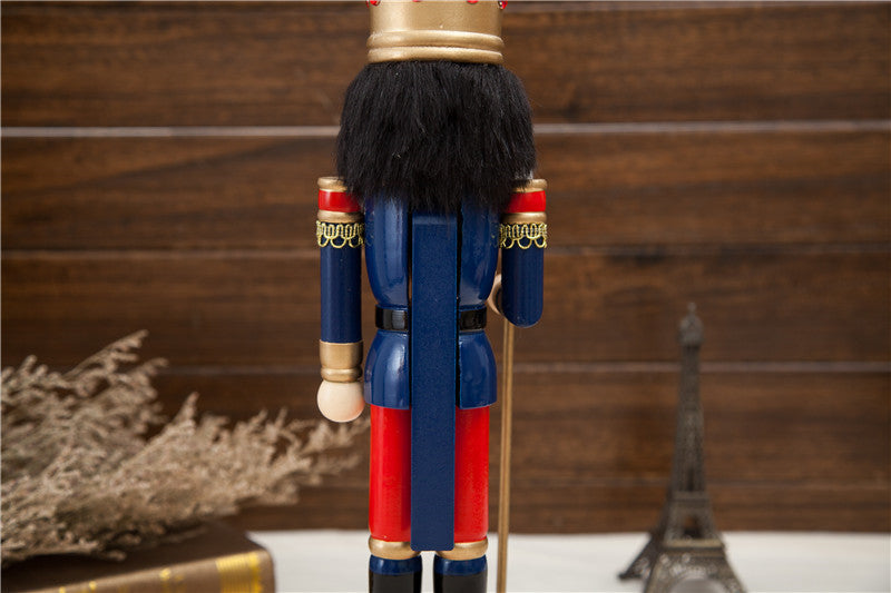 Wooden Crafts 38CM Christmas Gift Walnut Clip Soldier Puppet Christmas Gift Ornaments Foreign Trade