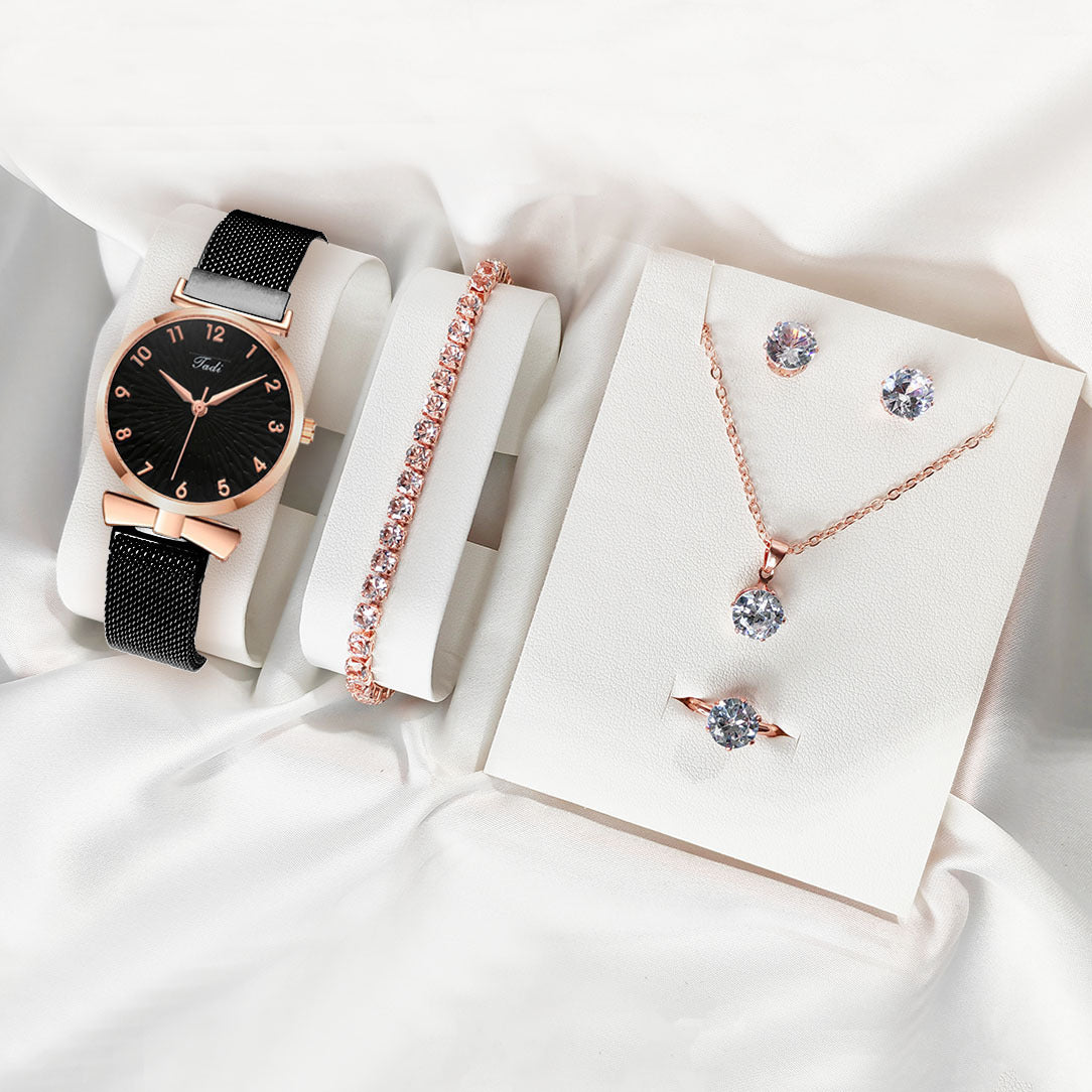 Leisure Gift Quartz Watch Five-piece Set Accessories Set