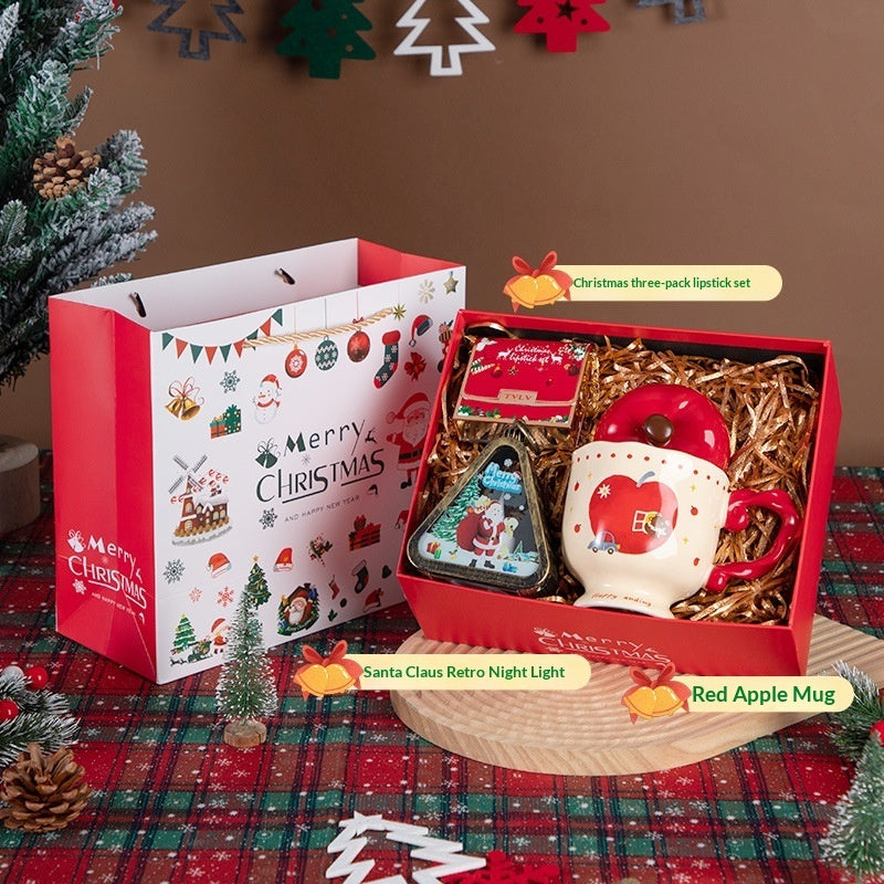 Christmas Bear and Apple Gift Box