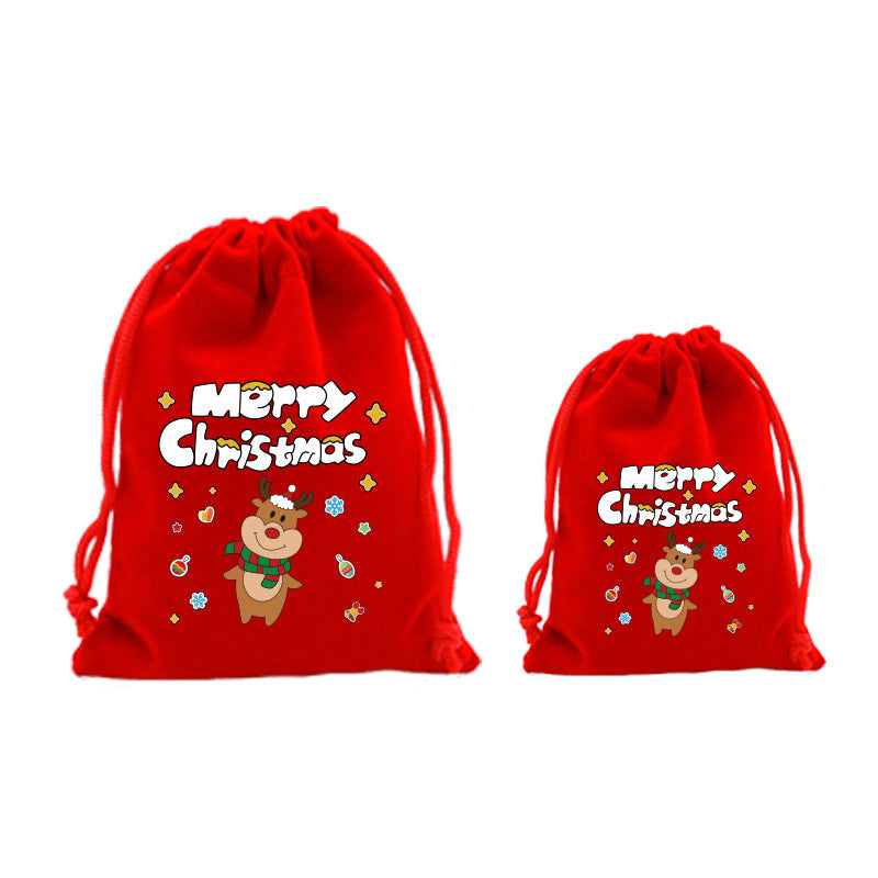 Cartoon Christmas English Pattern Gift Bag