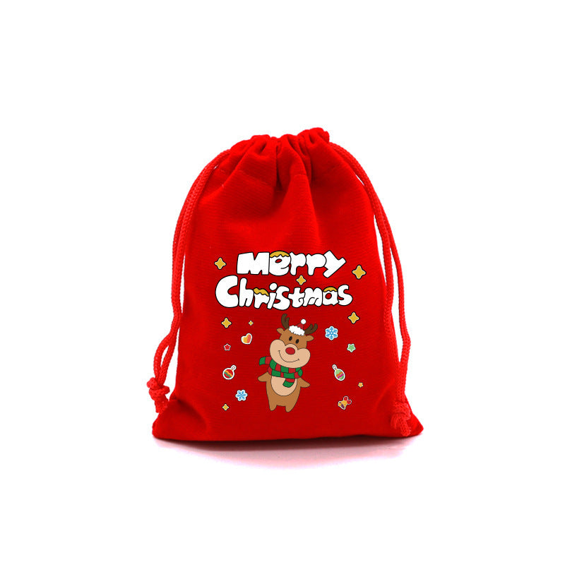 Cartoon Christmas English Pattern Gift Bag