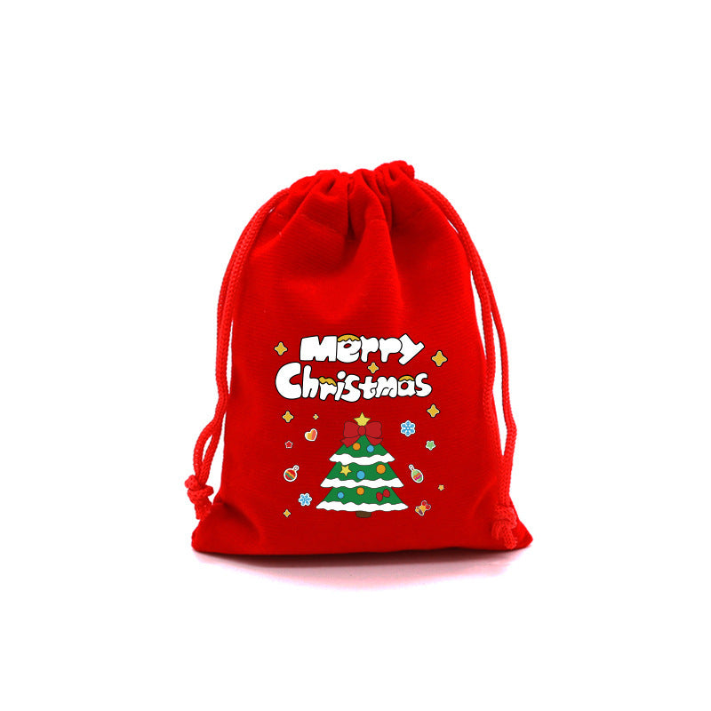 Cartoon Christmas English Pattern Gift Bag